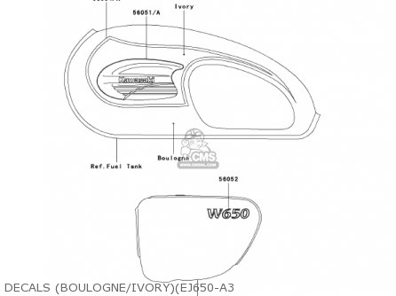 Kawasaki EJ650A3 W650 2001 USA CALIFORNIA CANADA パーツリストと回路図
