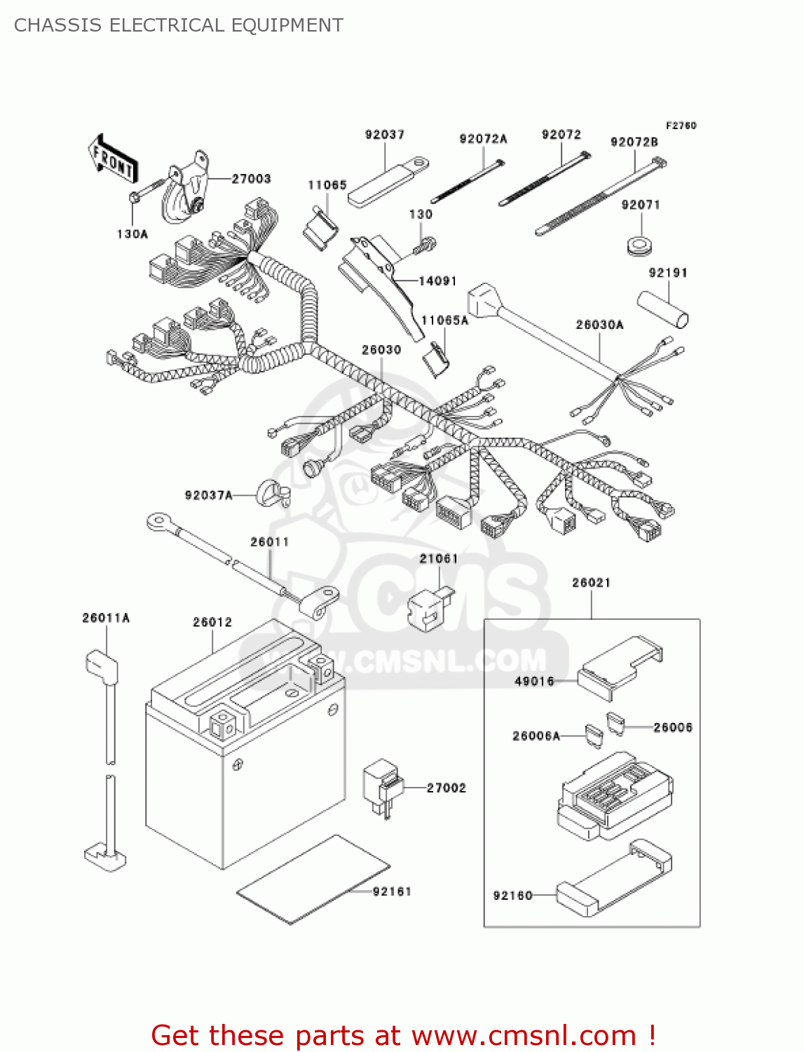 CHASSIS ELECTRICAL EQUIPMENT EJ650A3 W650 2001 USA CALIFORNIA CANADA