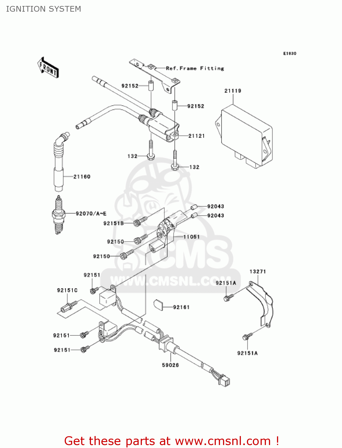 IGNITION SYSTEM EJ650A3 W650 2001 USA CALIFORNIA CANADA