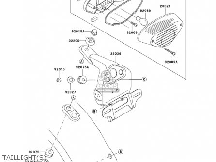TAILLIGHT(S) - EJ650A3 W650 2001 USA CALIFORNIA CANADA