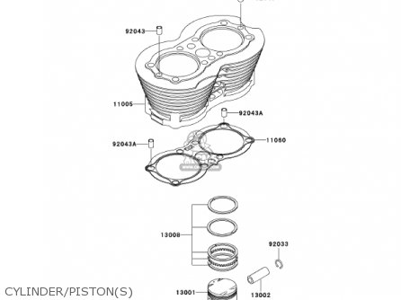 CYLINDER/PISTON(S) - EJ650A3 W650 2001 USA CALIFORNIA CANADA