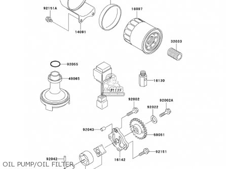 OIL PUMP/OIL FILTER - EJ650A3 W650 2001 USA CALIFORNIA CANADA