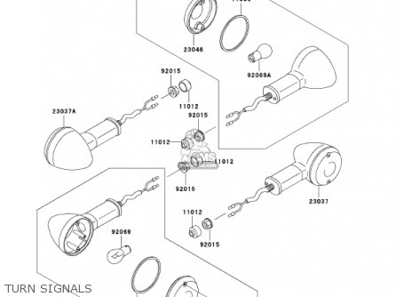 TURN SIGNALS - EJ650A3 W650 2001 USA CALIFORNIA CANADA