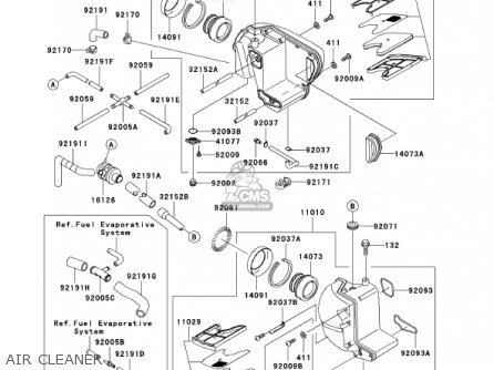 AIR CLEANER - EJ650A3 W650 2001 USA CALIFORNIA CANADA