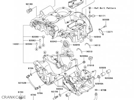 CRANKCASE - EJ650A3 W650 2001 USA CALIFORNIA CANADA