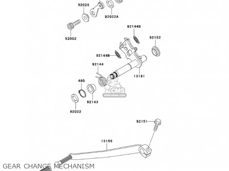 GEAR CHANGE MECHANISM - EJ650A3 W650 2001 USA CALIFORNIA CANADA