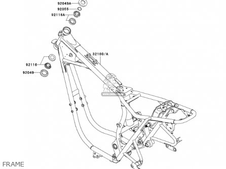 FRAME - EJ650A3 W650 2001 USA CALIFORNIA CANADA