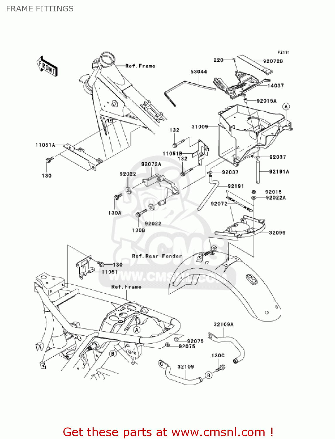 FRAME FITTINGS EJ650A4 W650 2002 CANADA