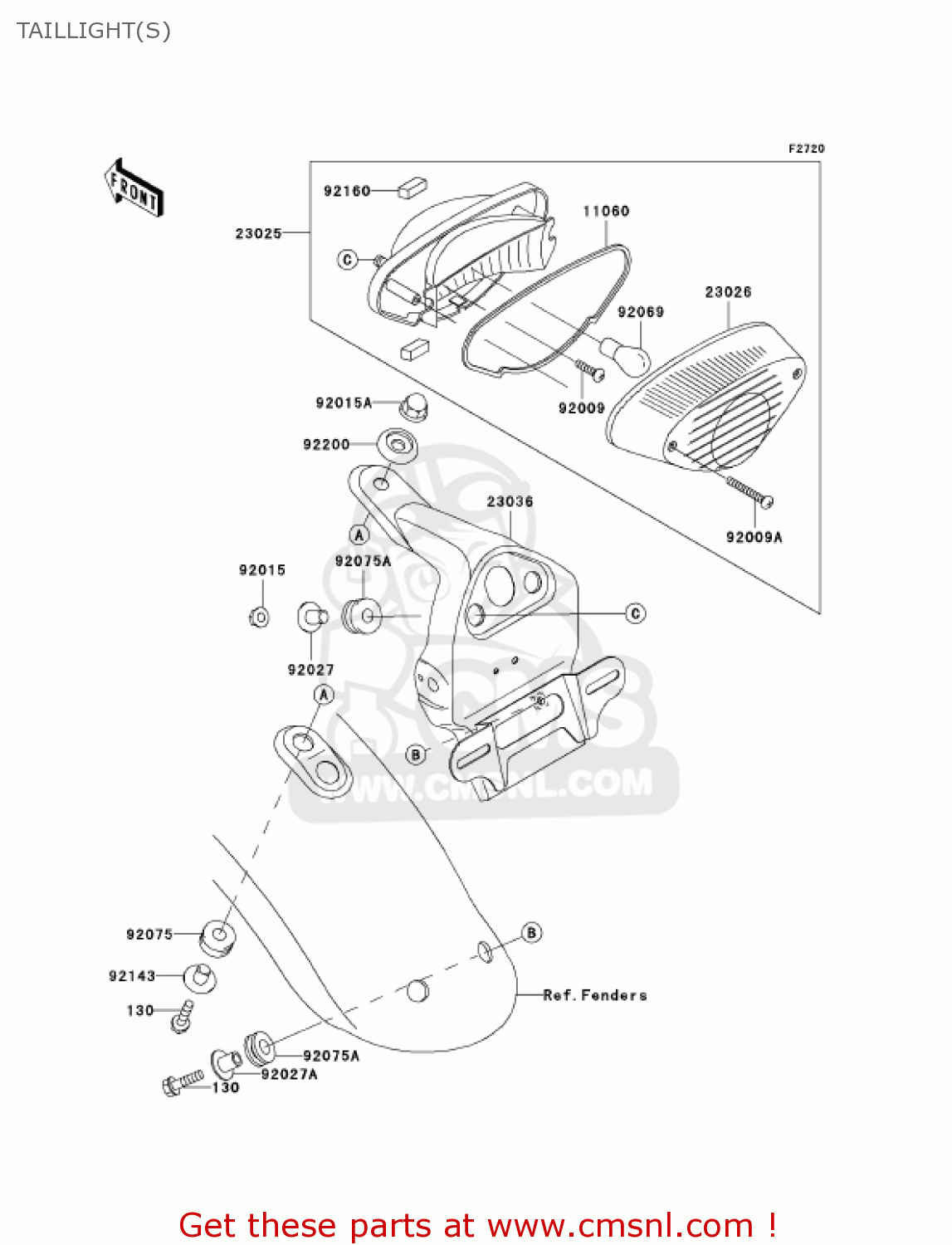 TAILLIGHT(S) EJ650A4 W650 2002 CANADA