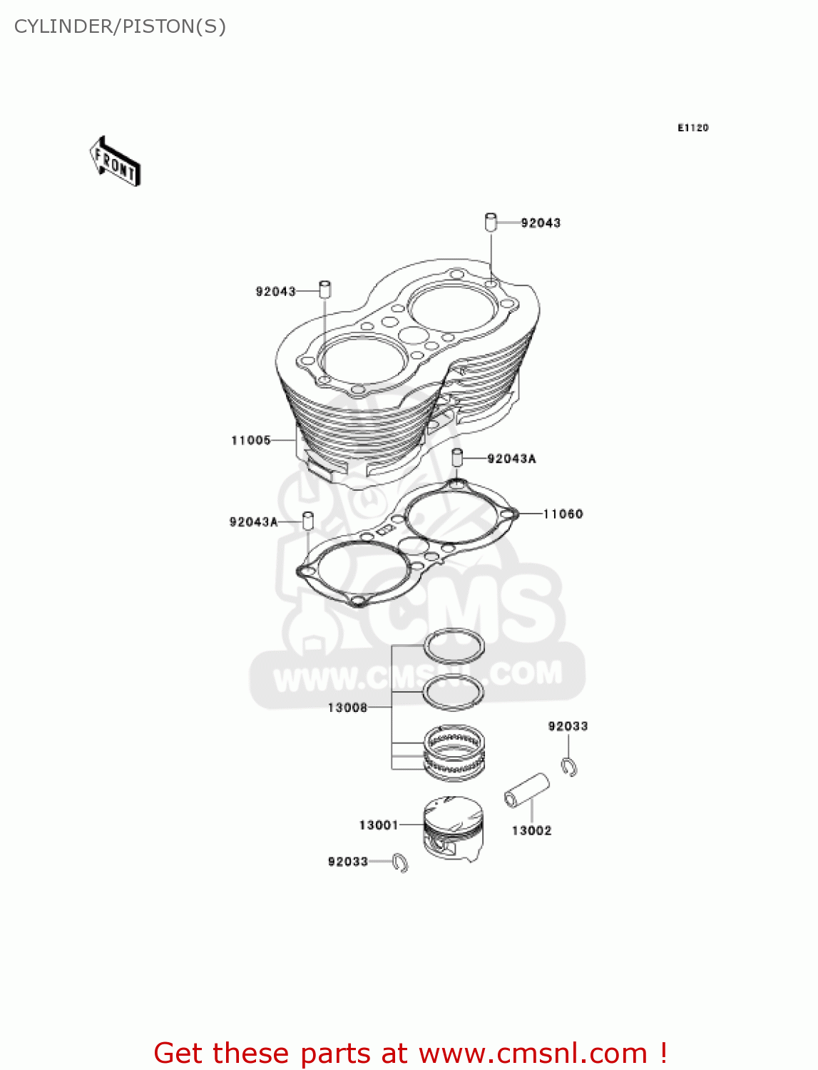 CYLINDER/PISTON(S) EJ650A4 W650 2002 CANADA