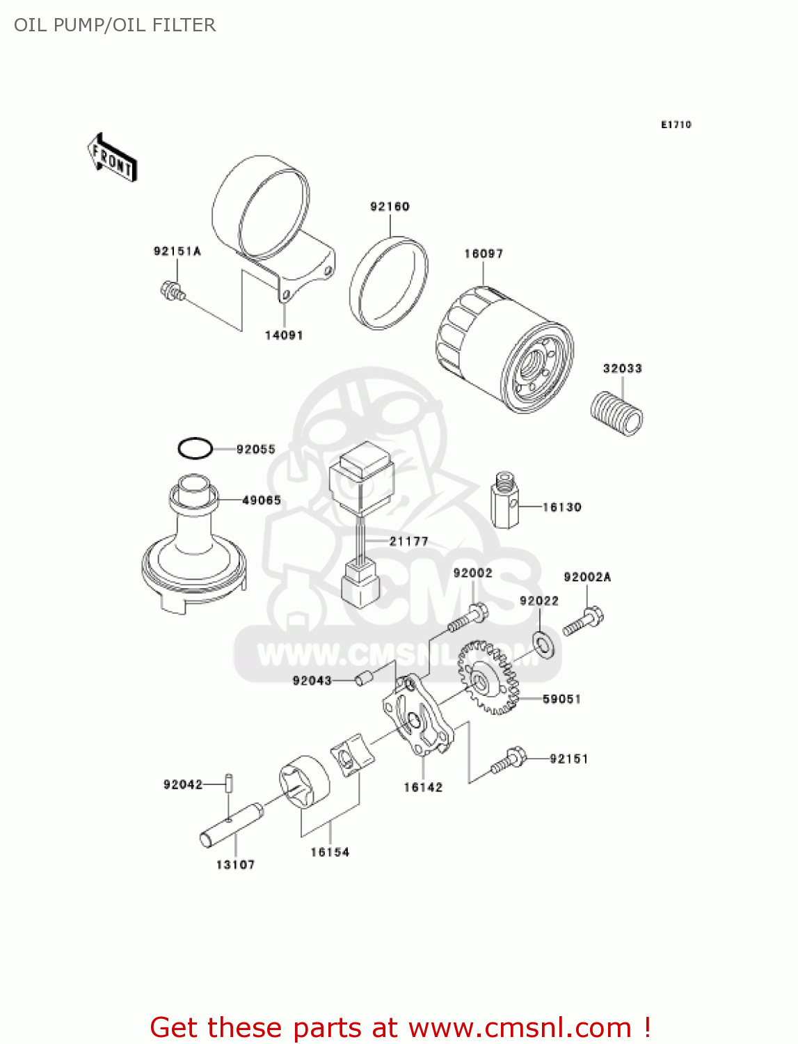 OIL PUMP/OIL FILTER EJ650A4 W650 2002 CANADA