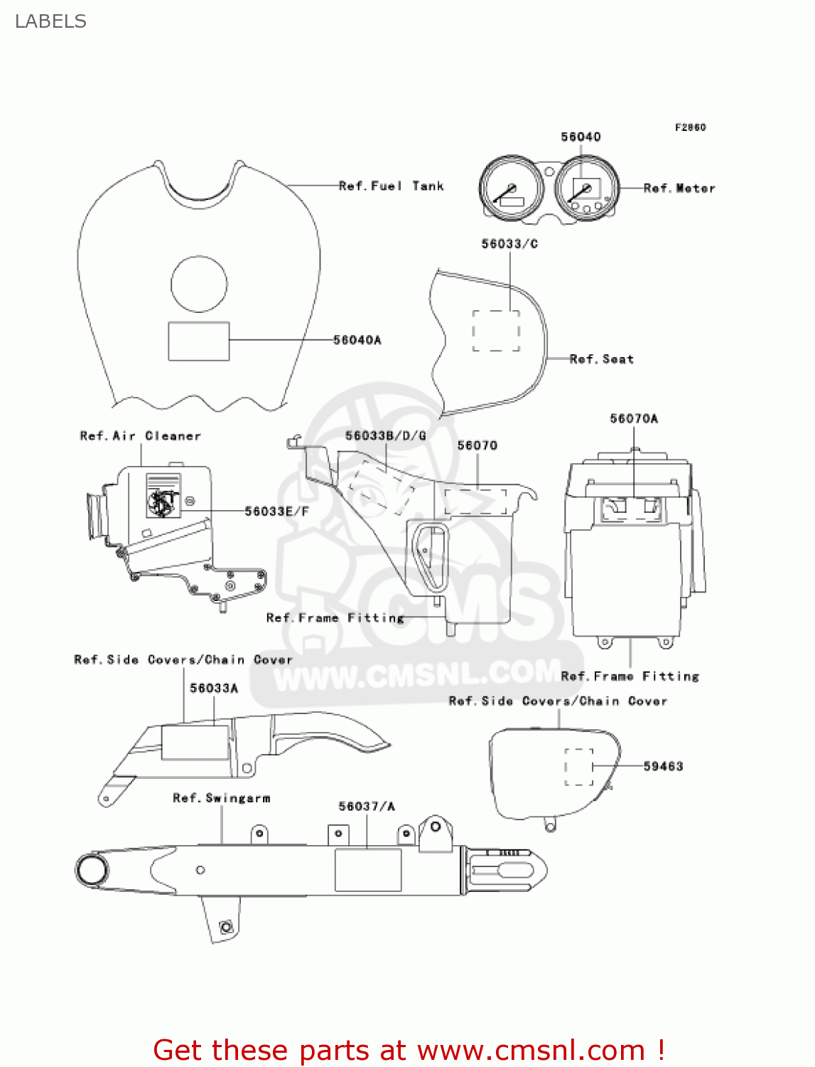 LABELS EJ650A4 W650 2002 CANADA