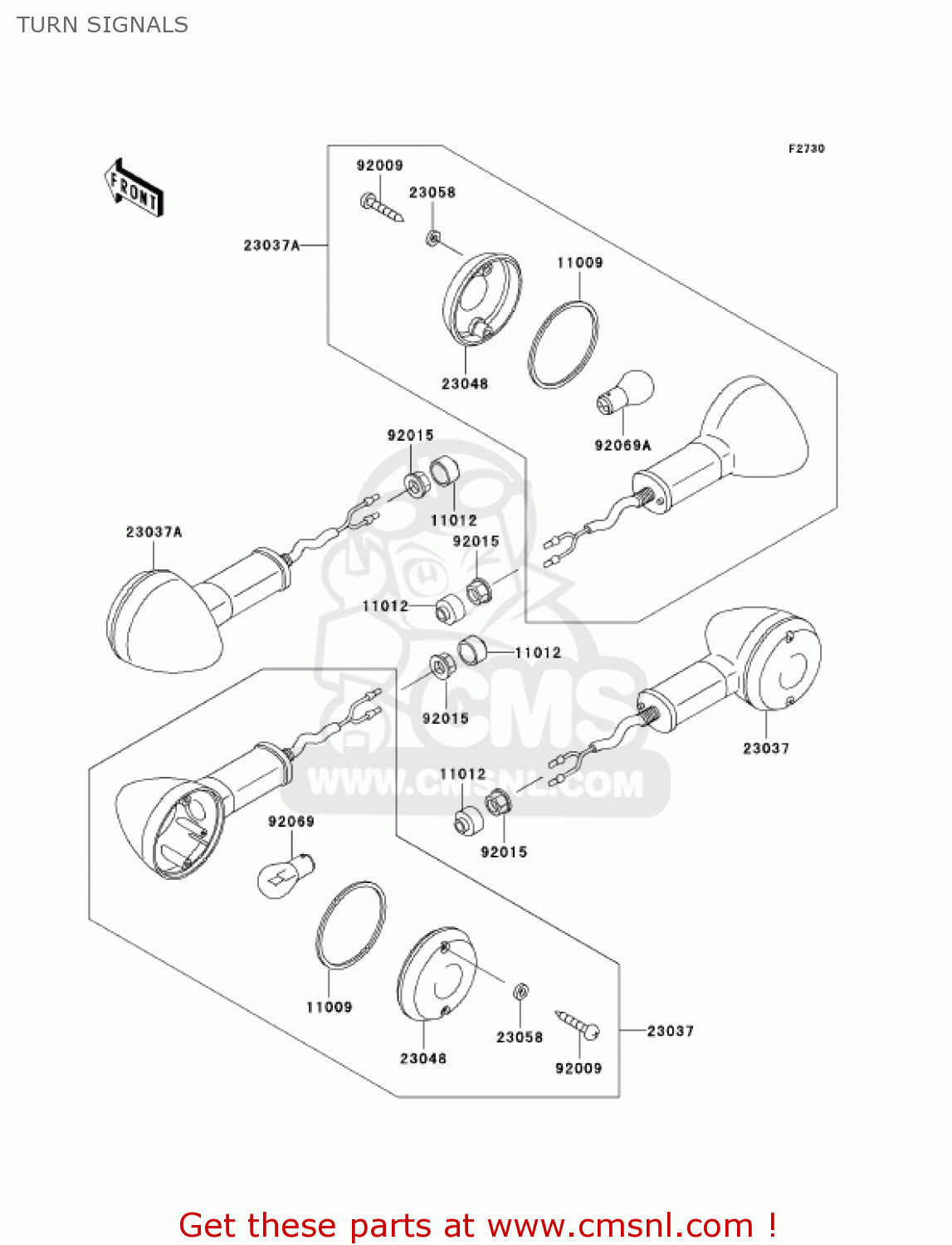 TURN SIGNALS EJ650A4 W650 2002 CANADA