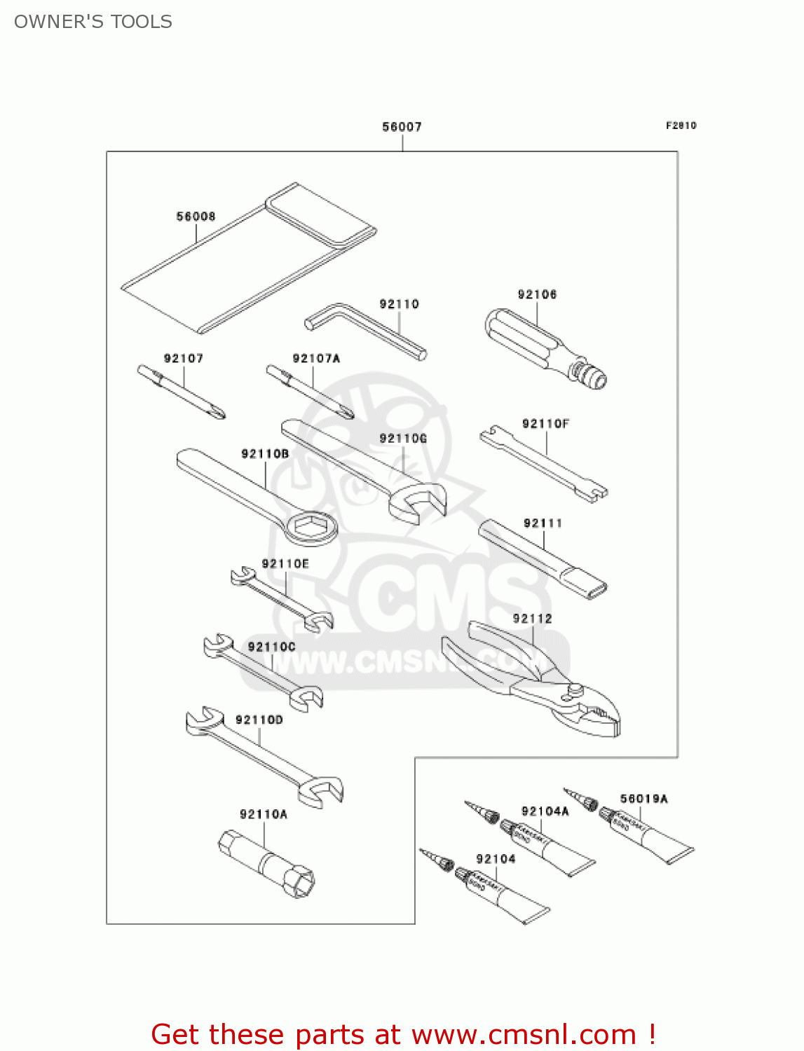 OWNER'S TOOLS EJ650A4 W650 2002 CANADA