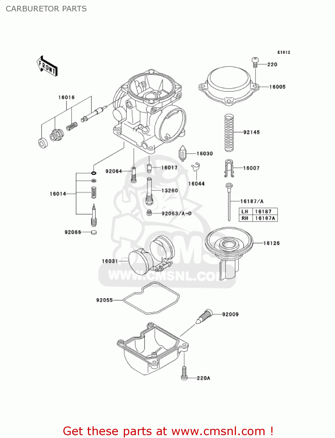CARBURETOR PARTS EJ650A4 W650 2002 CANADA