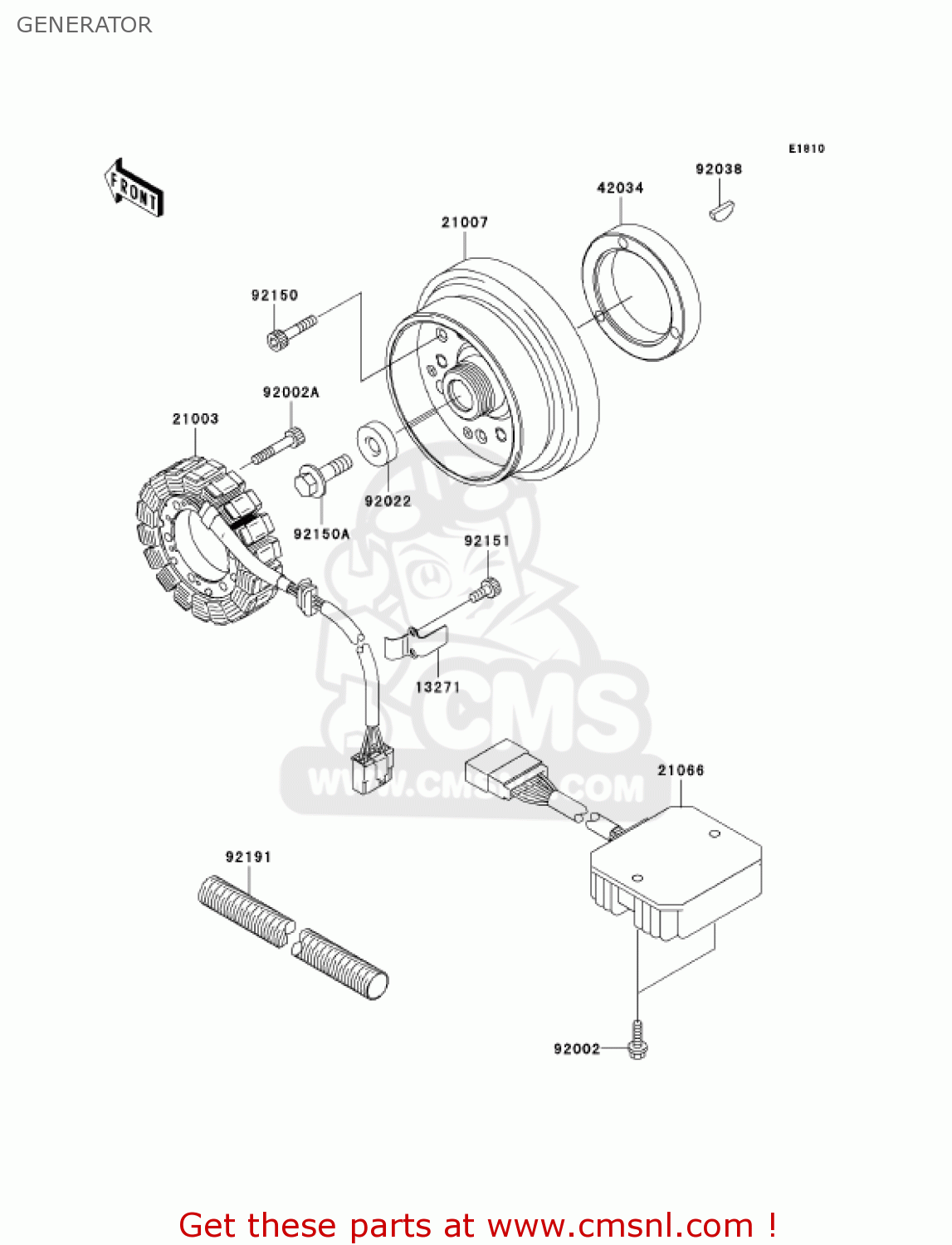 GENERATOR EJ650A4 W650 2002 CANADA