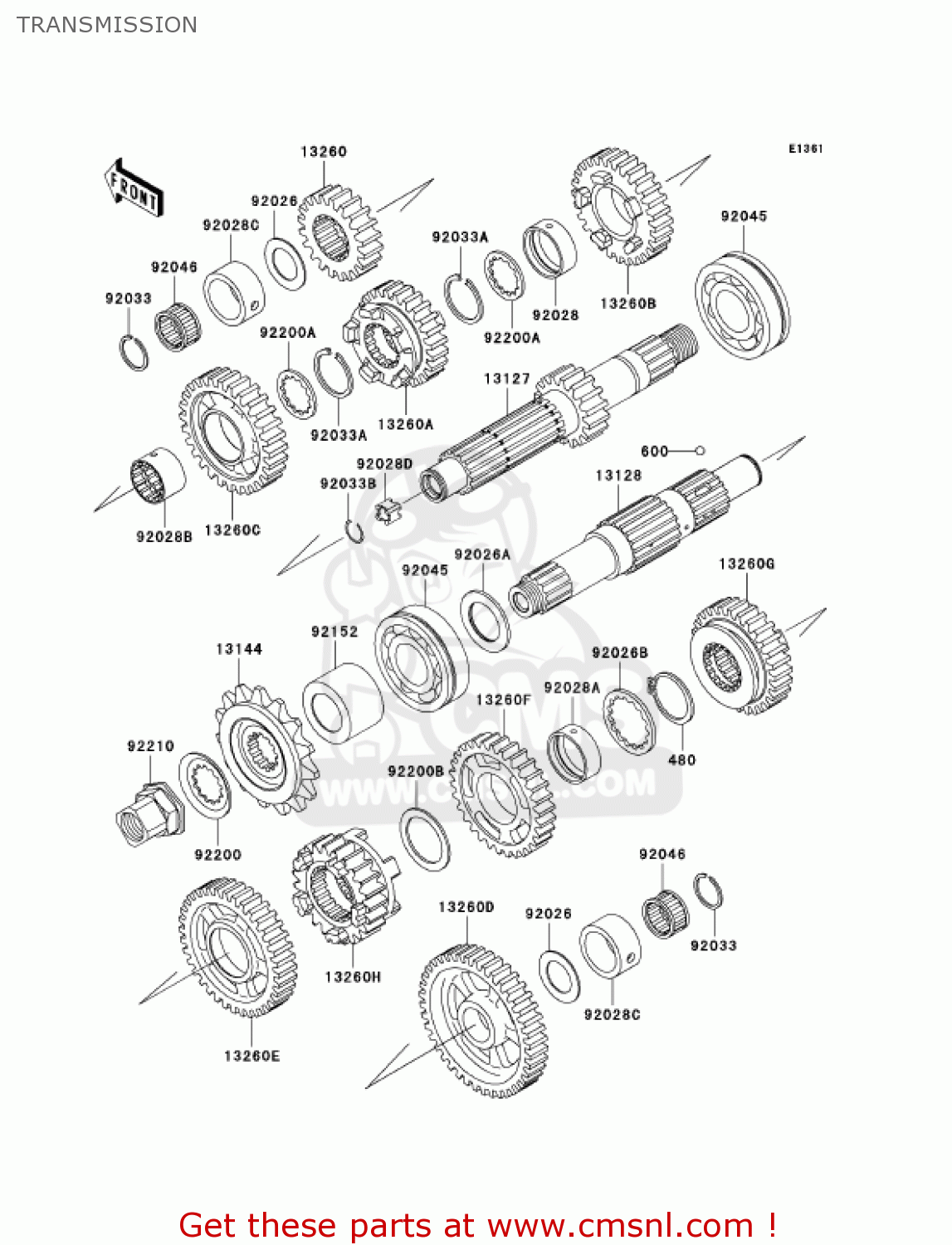 TRANSMISSION EJ650A4 W650 2002 CANADA