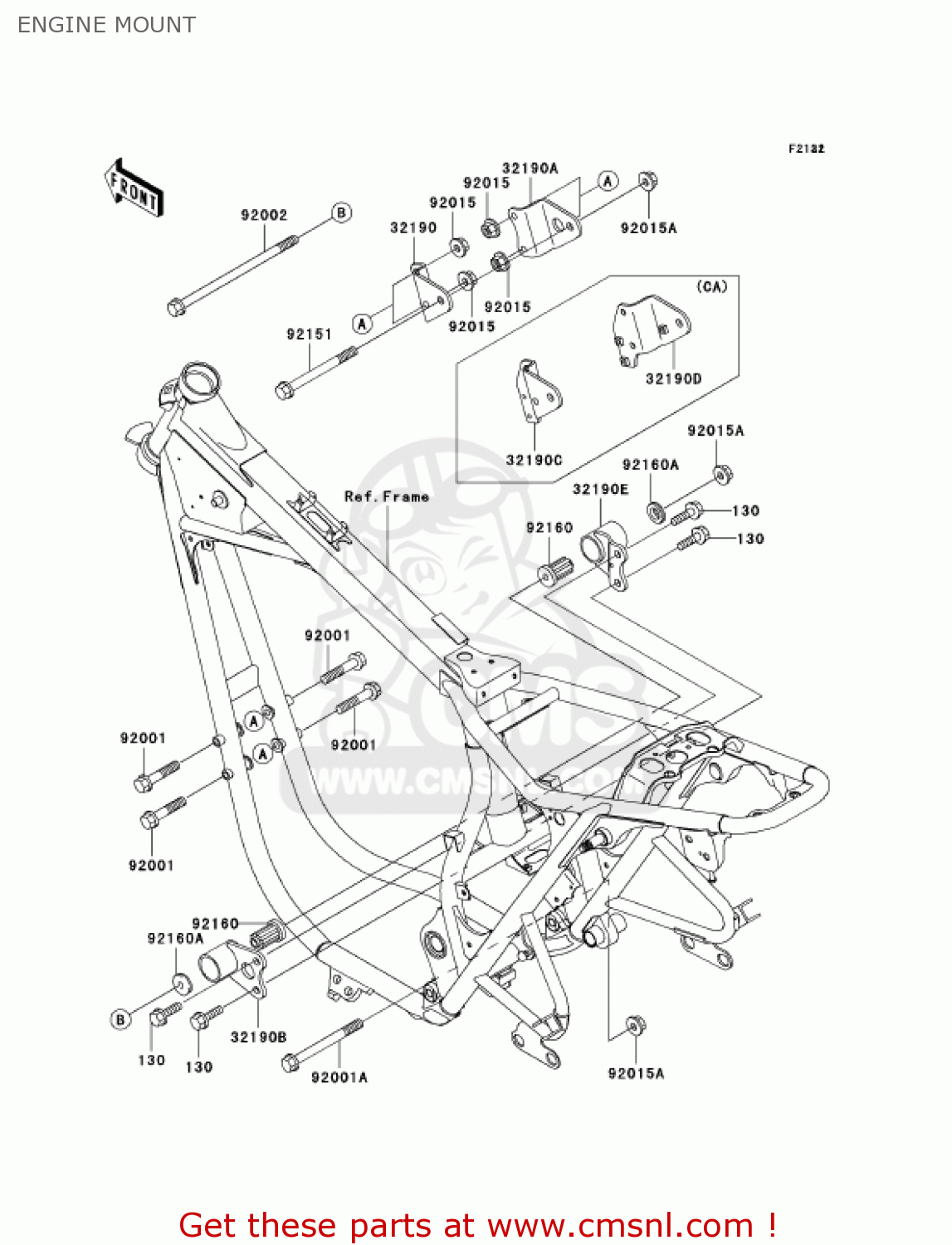ENGINE MOUNT EJ650A4 W650 2002 CANADA