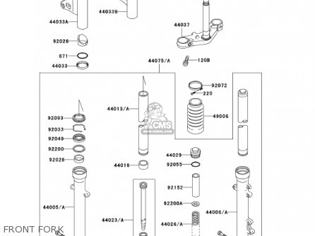 FRONT FORK - EJ650A4 W650 2002 CANADA