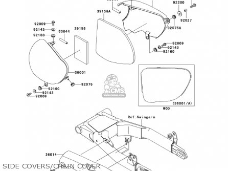 SIDE COVERS/CHAIN COVER - EJ650A4 W650 2002 CANADA