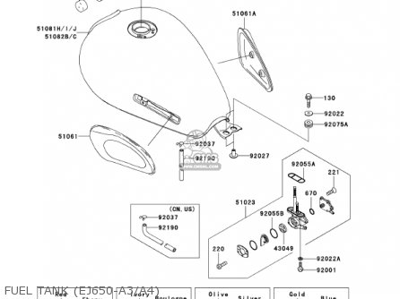 FUEL TANK (EJ650-A3/A4) - EJ650A4 W650 2002 CANADA