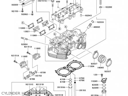 CYLINDER HEAD - EJ650A4 W650 2002 CANADA