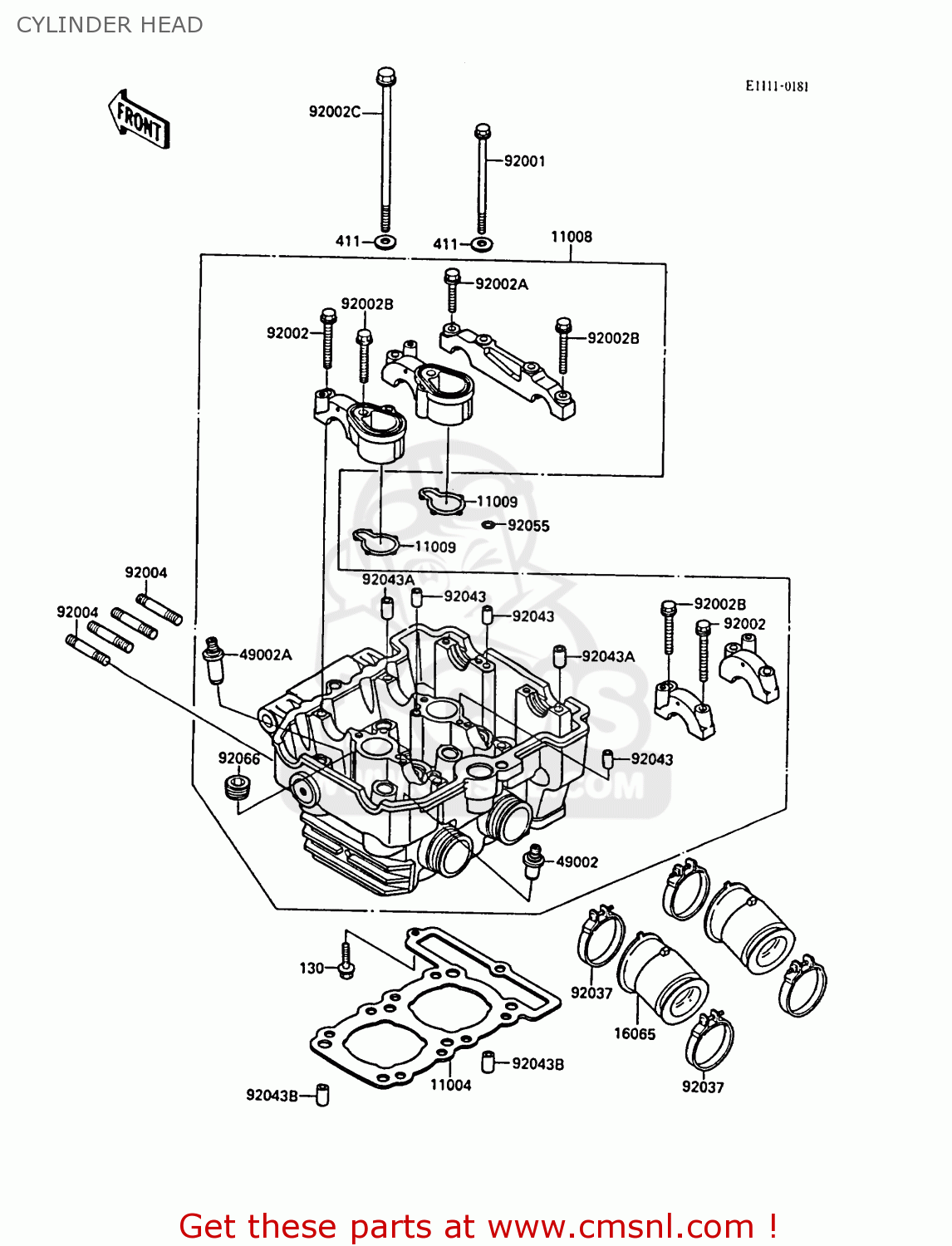 CYLINDER HEAD EL250B2 ELIMINATOR 1988 FG