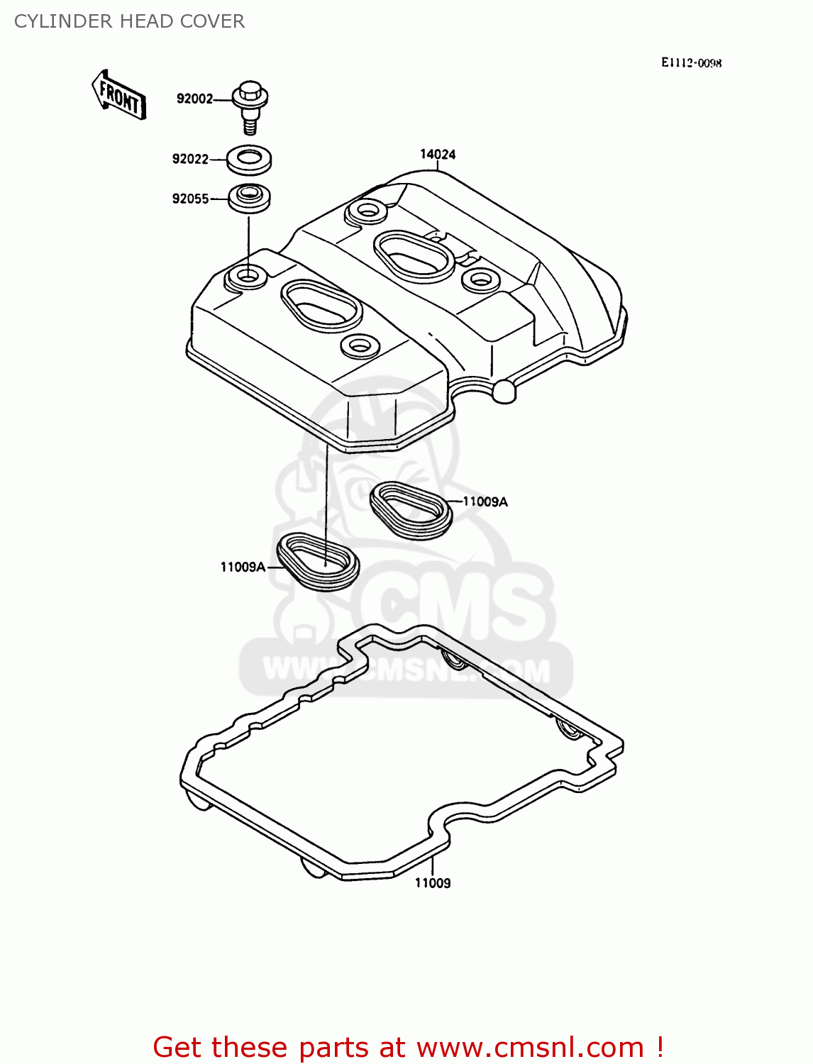 CYLINDER HEAD COVER EL250B2 ELIMINATOR 1988 FG