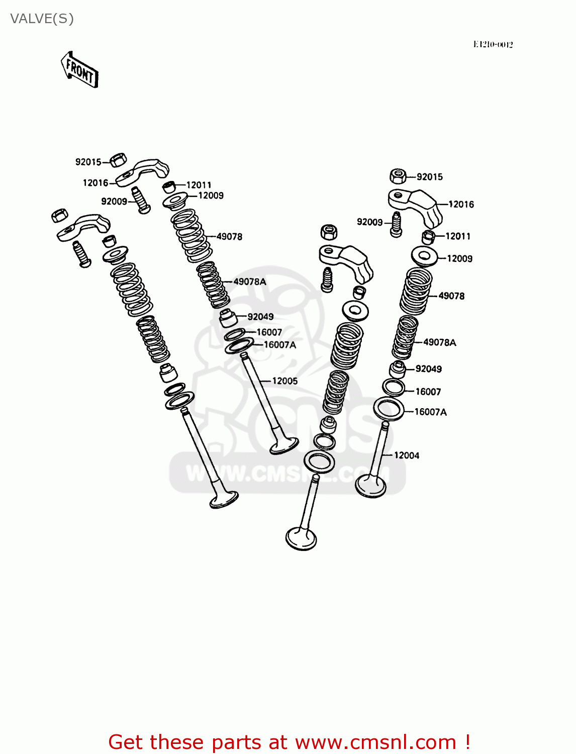 VALVE(S) EL250B2 ELIMINATOR 1988 FG