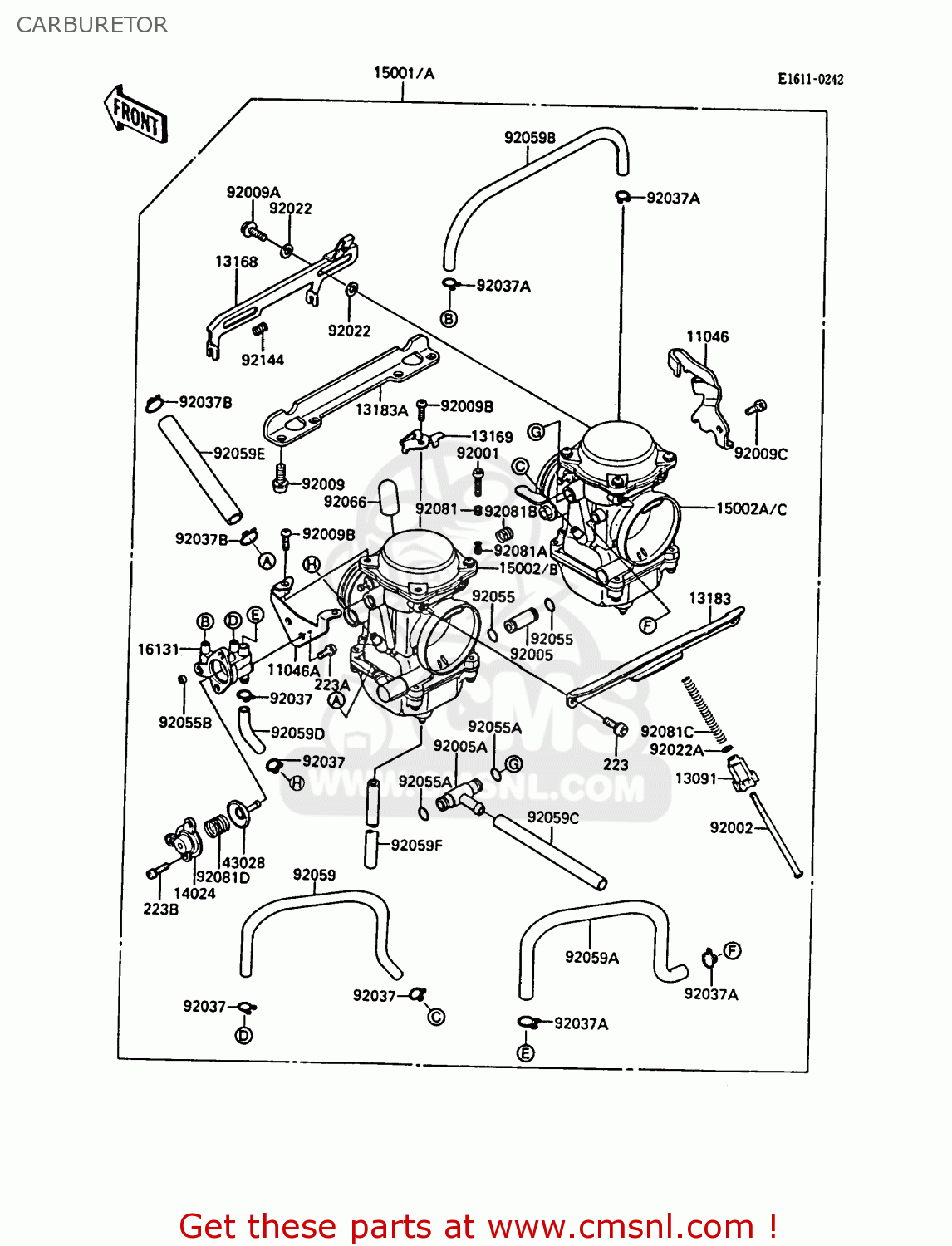 CARBURETOR EL250B2 ELIMINATOR 1988 FG