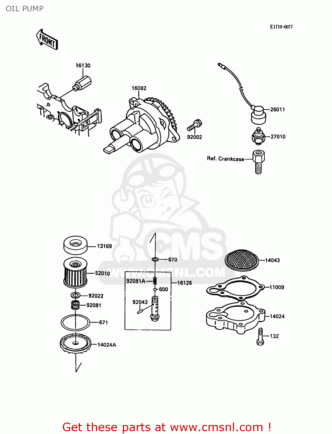 OIL PUMP EL250B2 ELIMINATOR 1988 FG