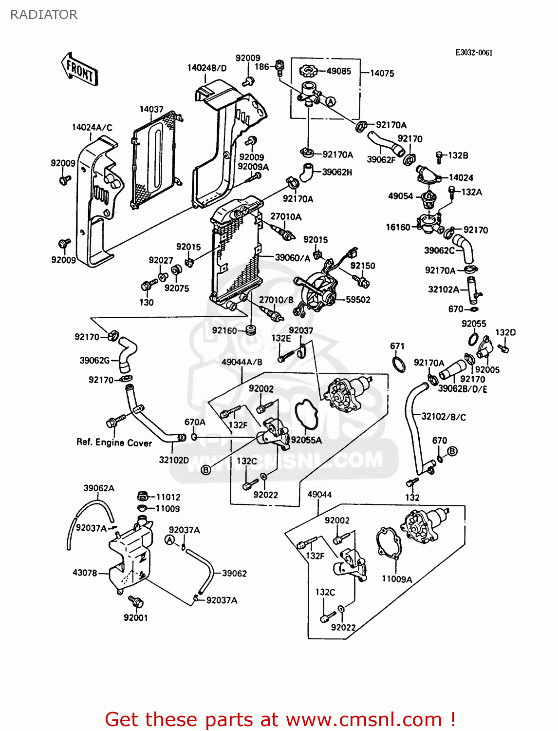 RADIATOR EL250B2 ELIMINATOR 1988 FG