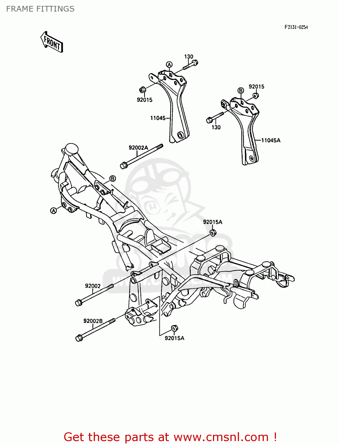 FRAME FITTINGS EL250B2 ELIMINATOR 1988 FG