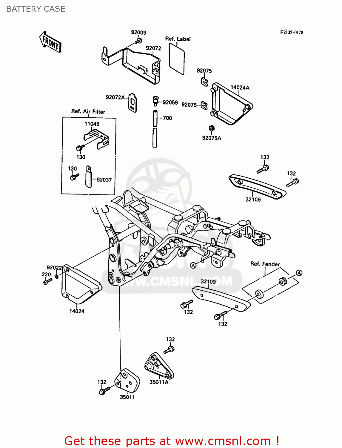 BATTERY CASE EL250B2 ELIMINATOR 1988 FG