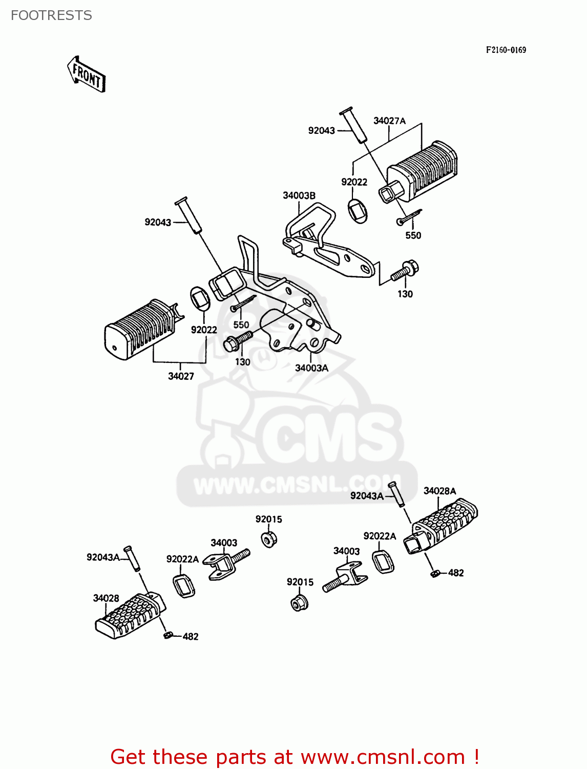 FOOTRESTS EL250B2 ELIMINATOR 1988 FG