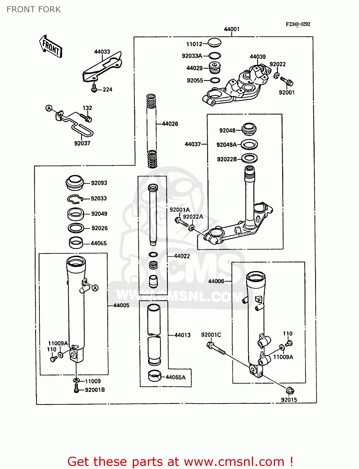 FRONT FORK EL250B2 ELIMINATOR 1988 FG