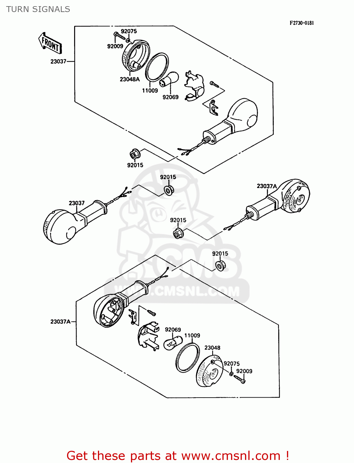 TURN SIGNALS EL250B2 ELIMINATOR 1988 FG