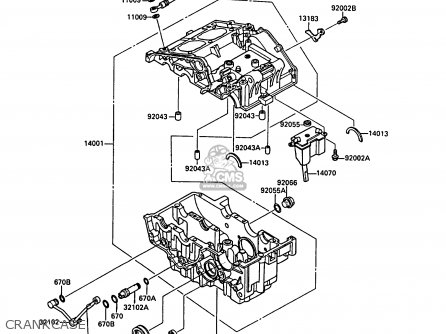 CRANKCASE - EL250B2 ELIMINATOR 1988 FG