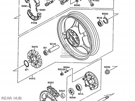 REAR HUB - EL250B2 ELIMINATOR 1988 FG