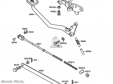 BRAKE PEDAL - EL250B2 ELIMINATOR 1988 FG