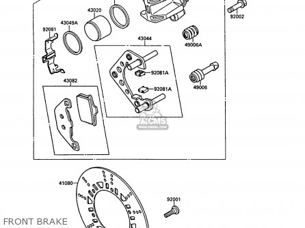 FRONT BRAKE - EL250B2 ELIMINATOR 1988 FG