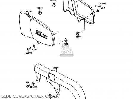 SIDE COVERS/CHAIN COVER - EL250B2 ELIMINATOR 1988 FG