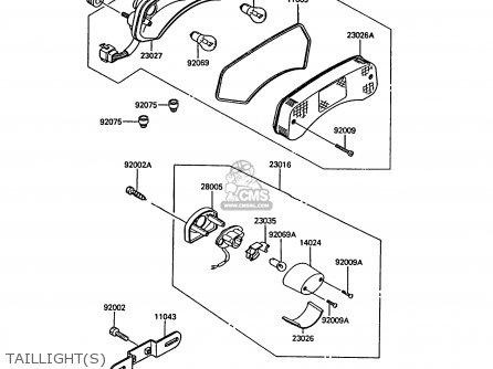TAILLIGHT(S) - EL250B2 ELIMINATOR 1988 FG