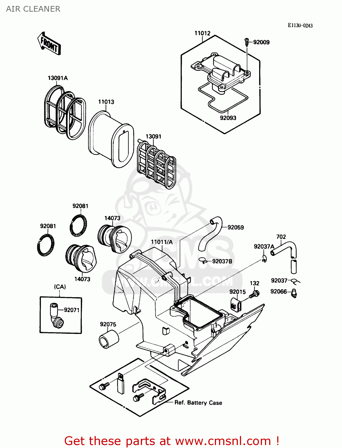 AIR CLEANER EL250B2 ELIMINATOR 1988 USA CALIFORNIA