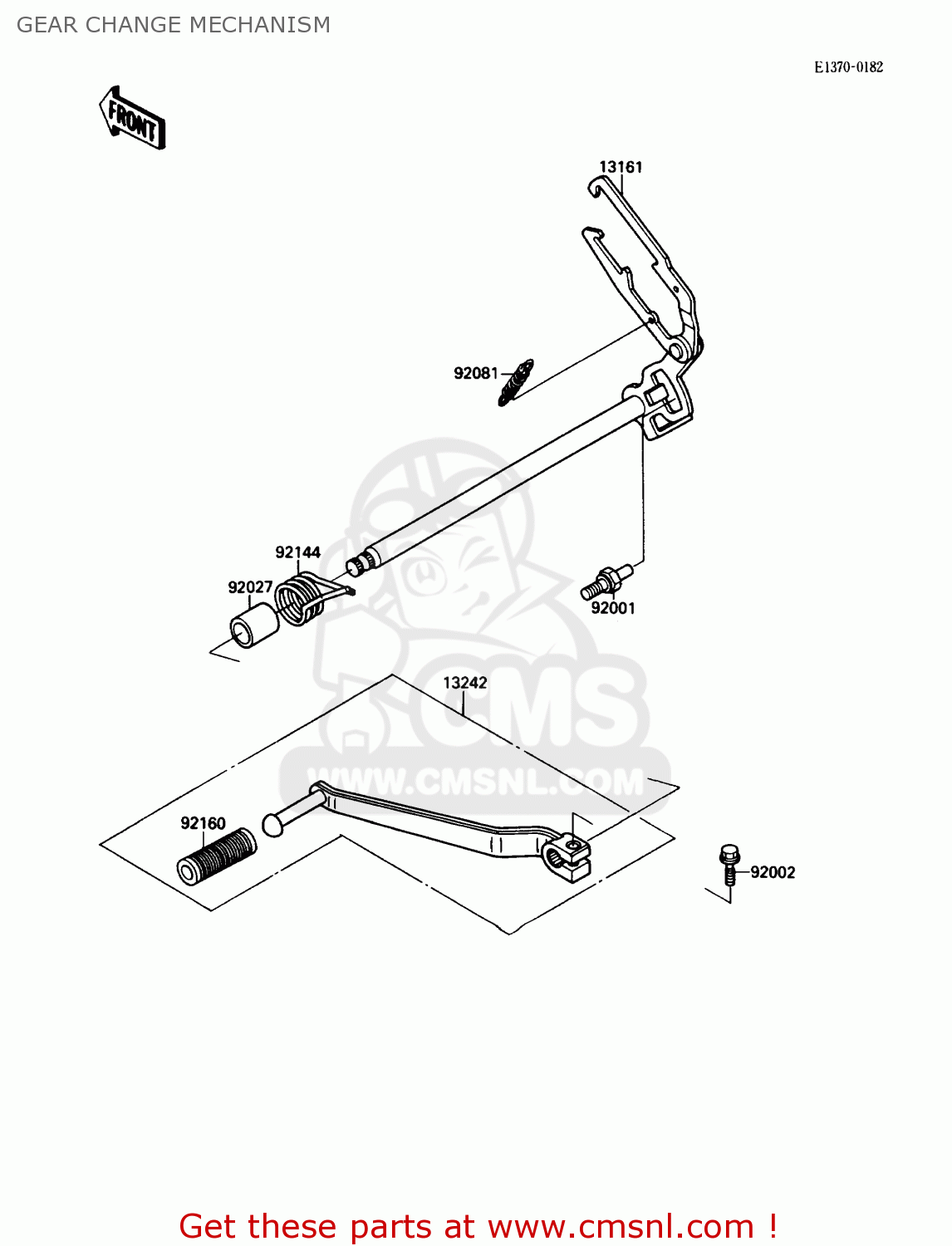 GEAR CHANGE MECHANISM EL250B2 ELIMINATOR 1988 USA CALIFORNIA