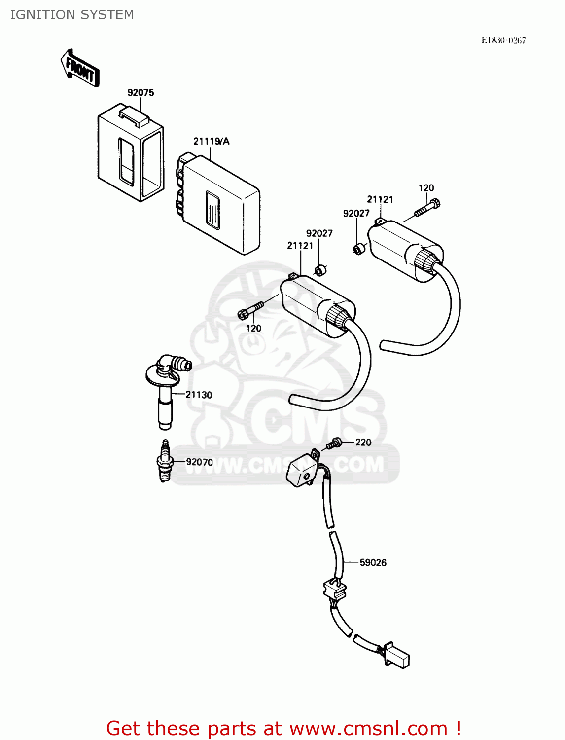IGNITION SYSTEM EL250B2 ELIMINATOR 1988 USA CALIFORNIA