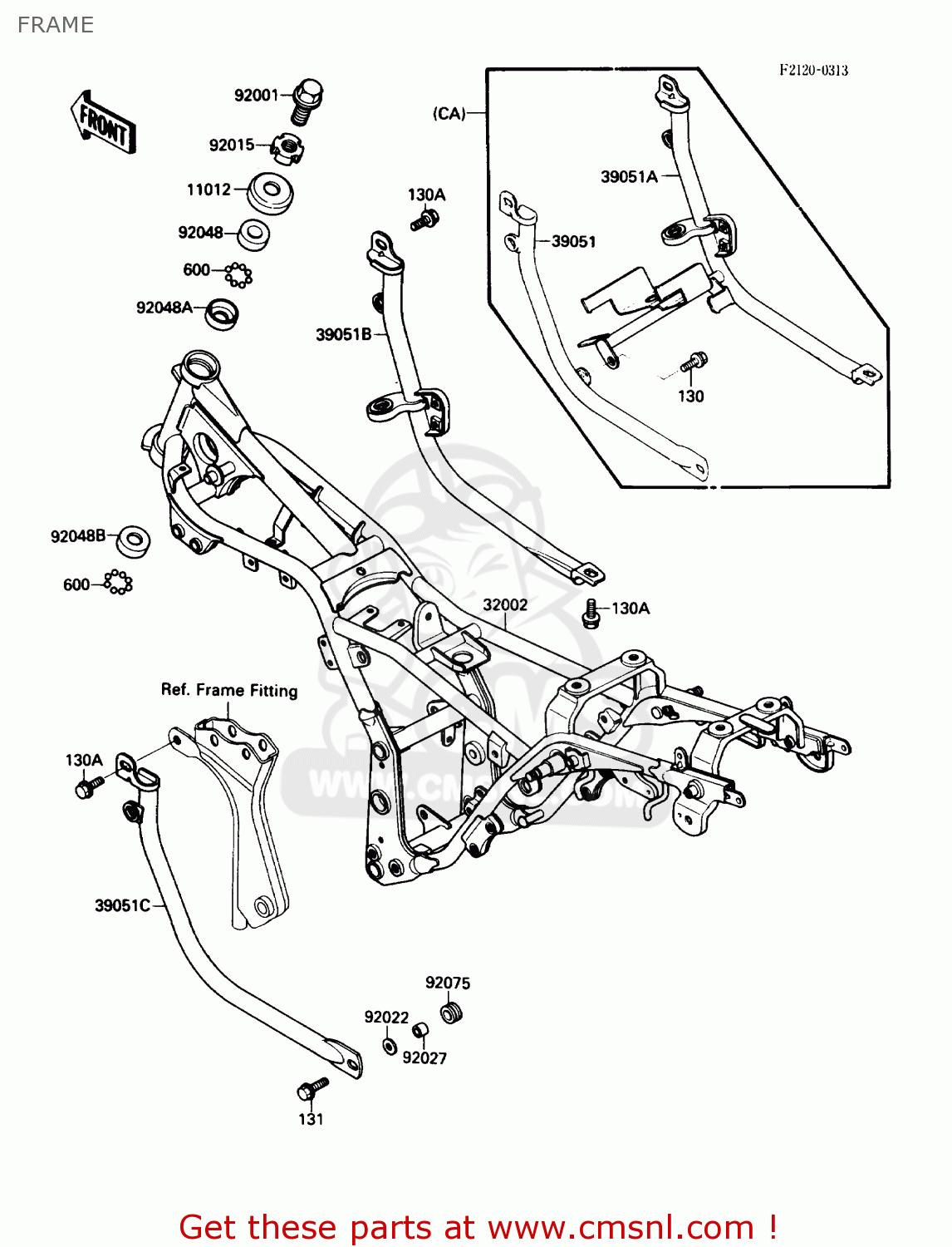 FRAME EL250B2 ELIMINATOR 1988 USA CALIFORNIA