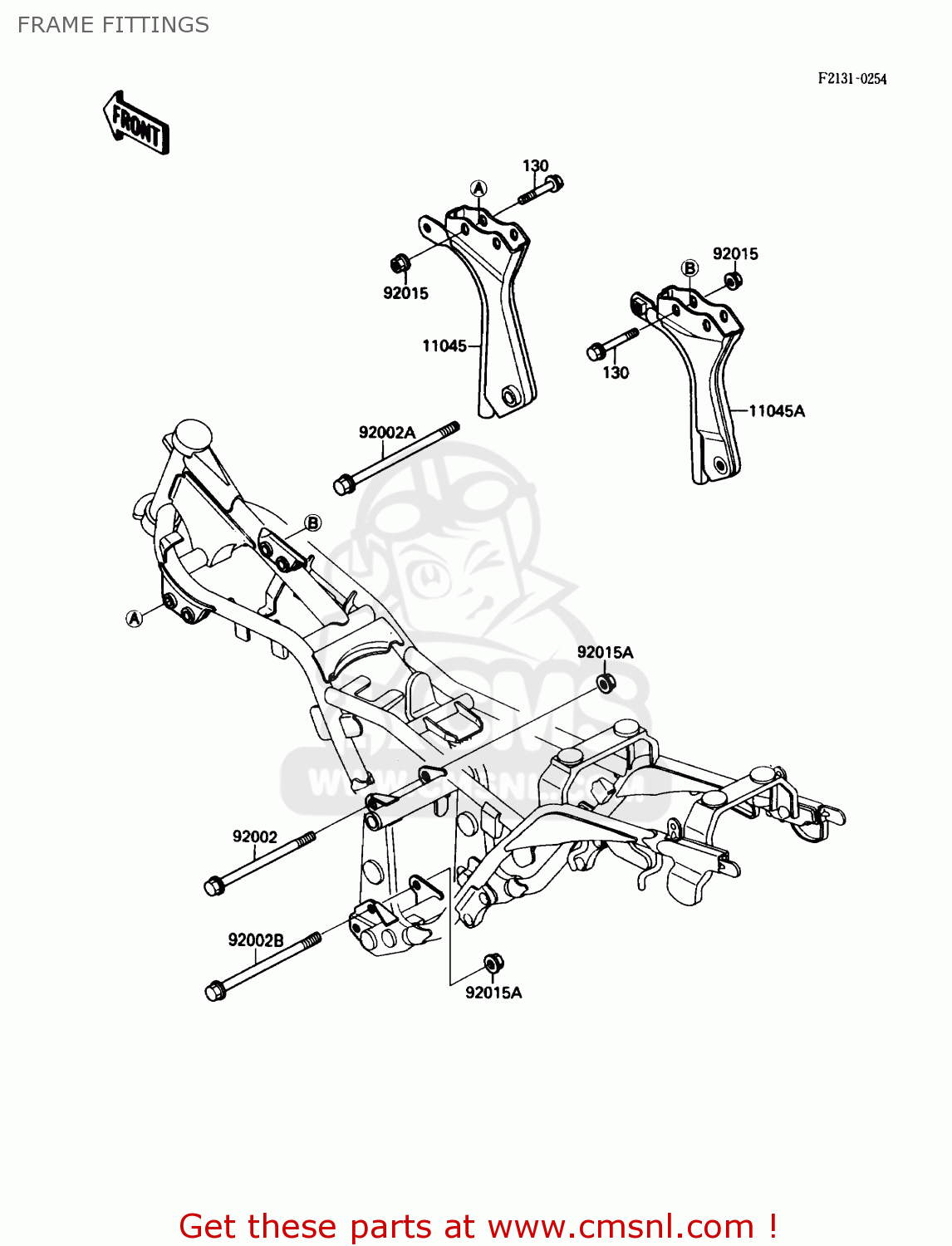FRAME FITTINGS EL250B2 ELIMINATOR 1988 USA CALIFORNIA