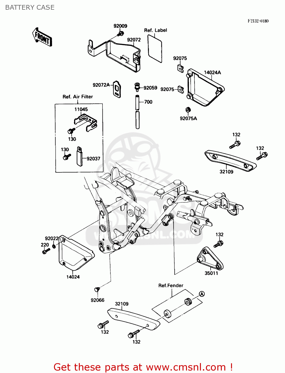 BATTERY CASE EL250B2 ELIMINATOR 1988 USA CALIFORNIA