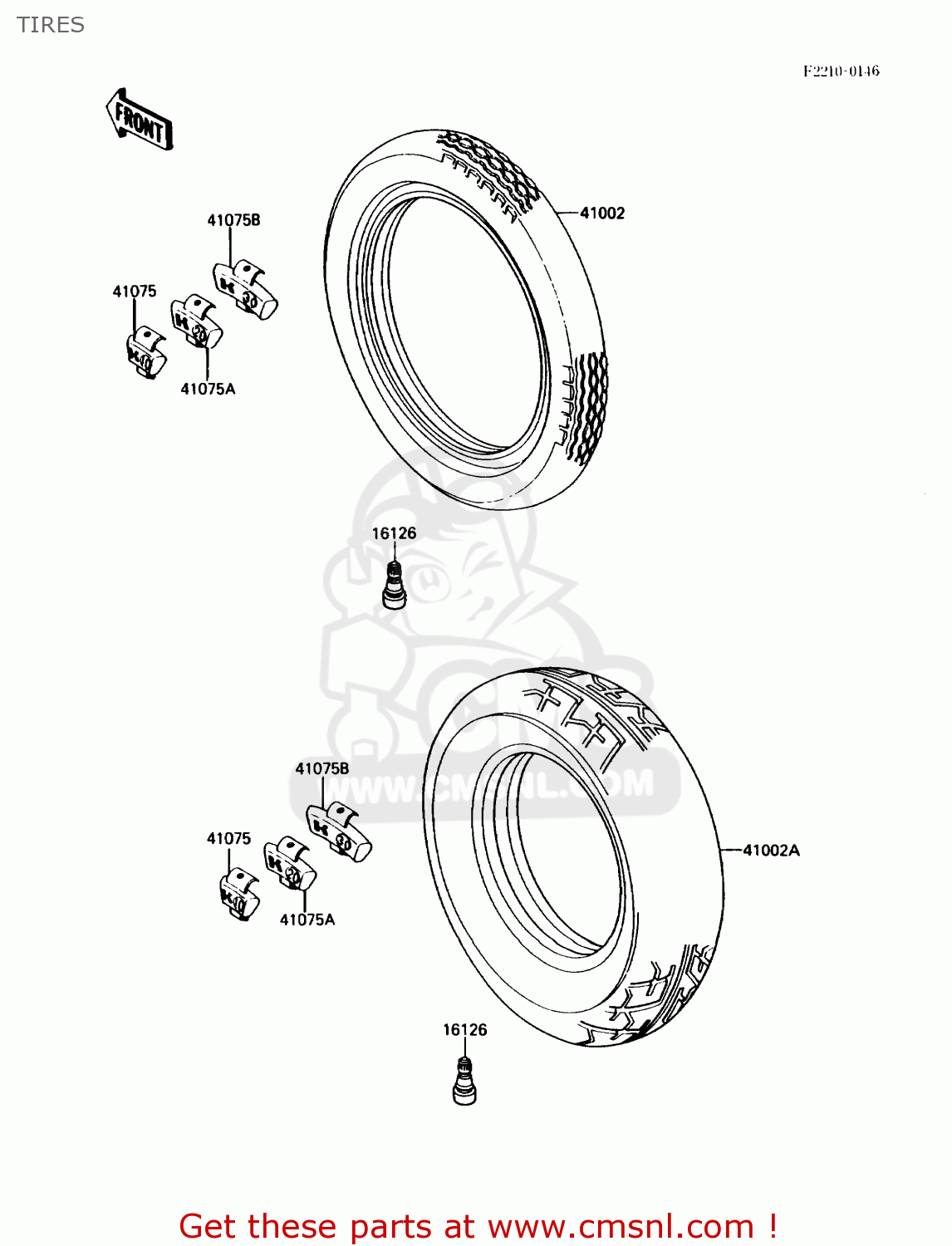 TIRES EL250B2 ELIMINATOR 1988 USA CALIFORNIA